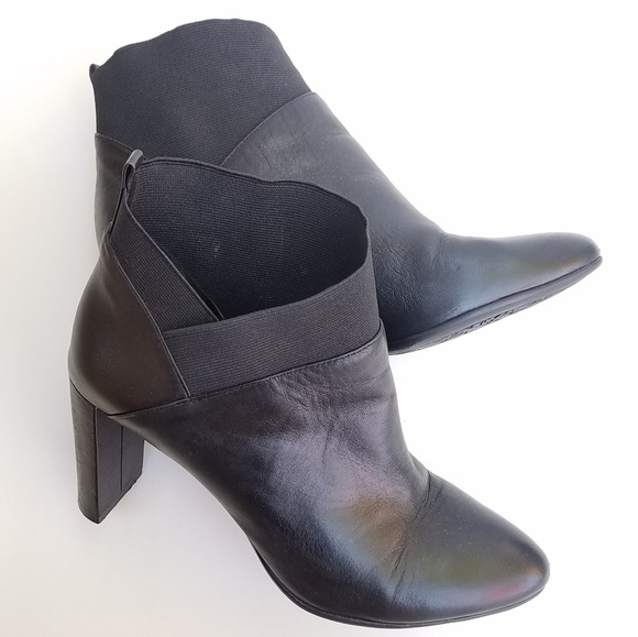NINE WEST Black leather heeled bootie for women size 8 - Picture 8 of 13